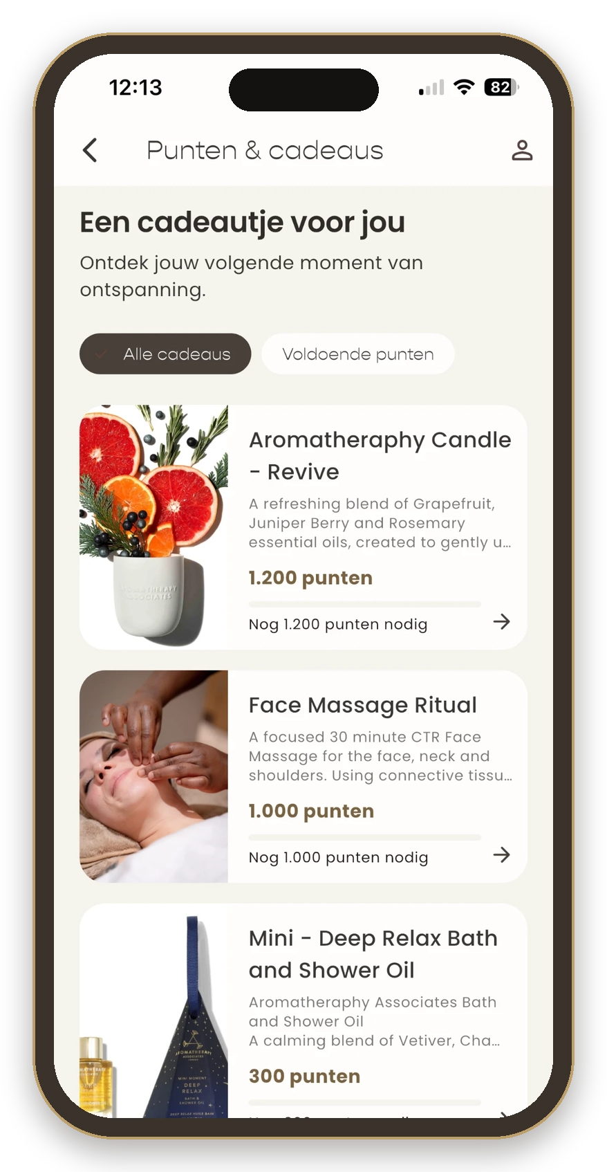 Punten en cadeaus in de Amilda App